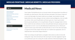 Desktop Screenshot of medicaidfrontpage.com